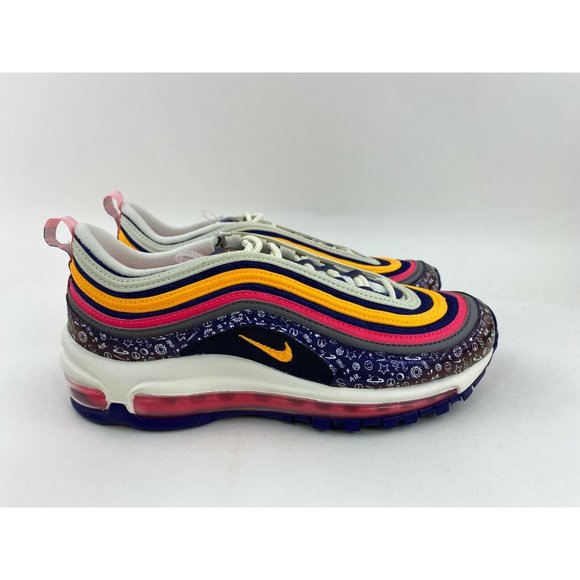 Nike Air Max 97 Purple Orange Women's Size 7 Sneakers Shoe White Pink - Picture 5 of 10